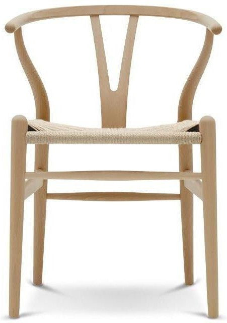 Cordón natural de la silla de espíritu de Carl Hansen CH24, edición especial de haya lacado