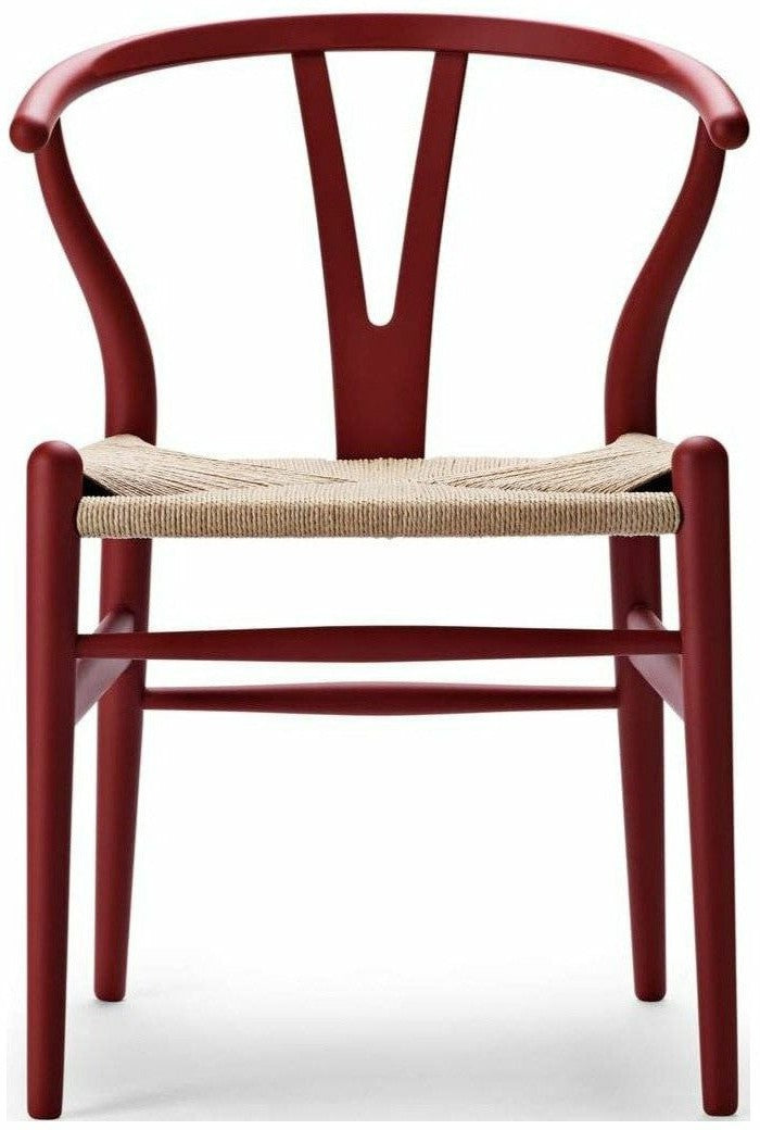 Carl Hansen CH24 SIELBONE SIEP EDICIÓN ESPECIAL, edición especial de Beech, rojo suave