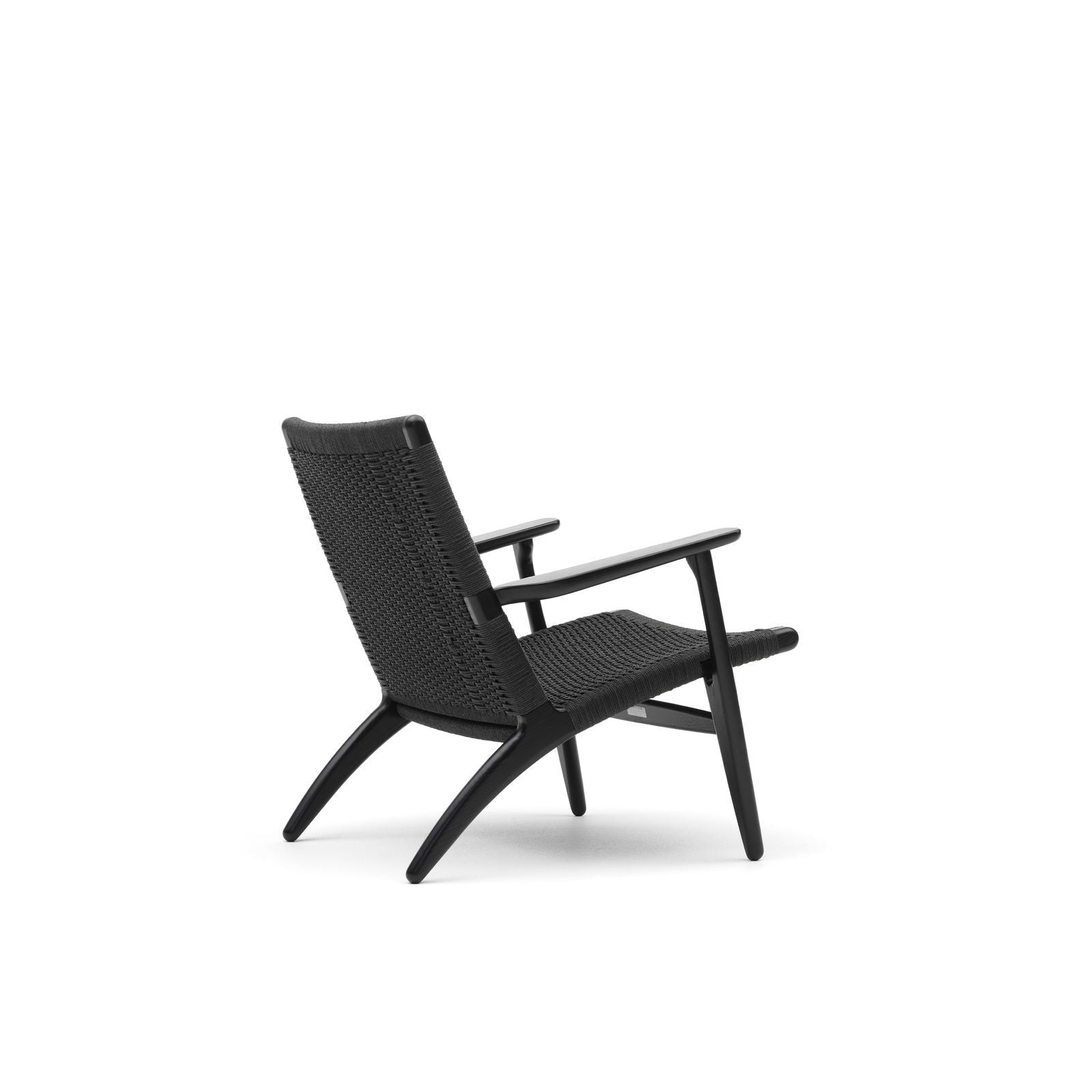 Carl Hansen Ch25 Lounge Chair, Black Oak/Natural