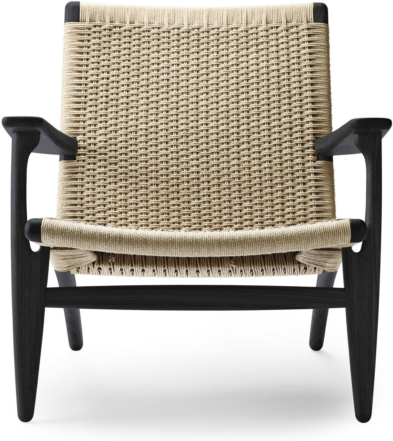 Carl Hansen Ch25 Lounge Chair, Colored Oak/Natural Cord