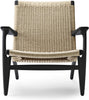 Carl Hansen Ch25 Lounge Chair, Colored Oak/Natural Cord