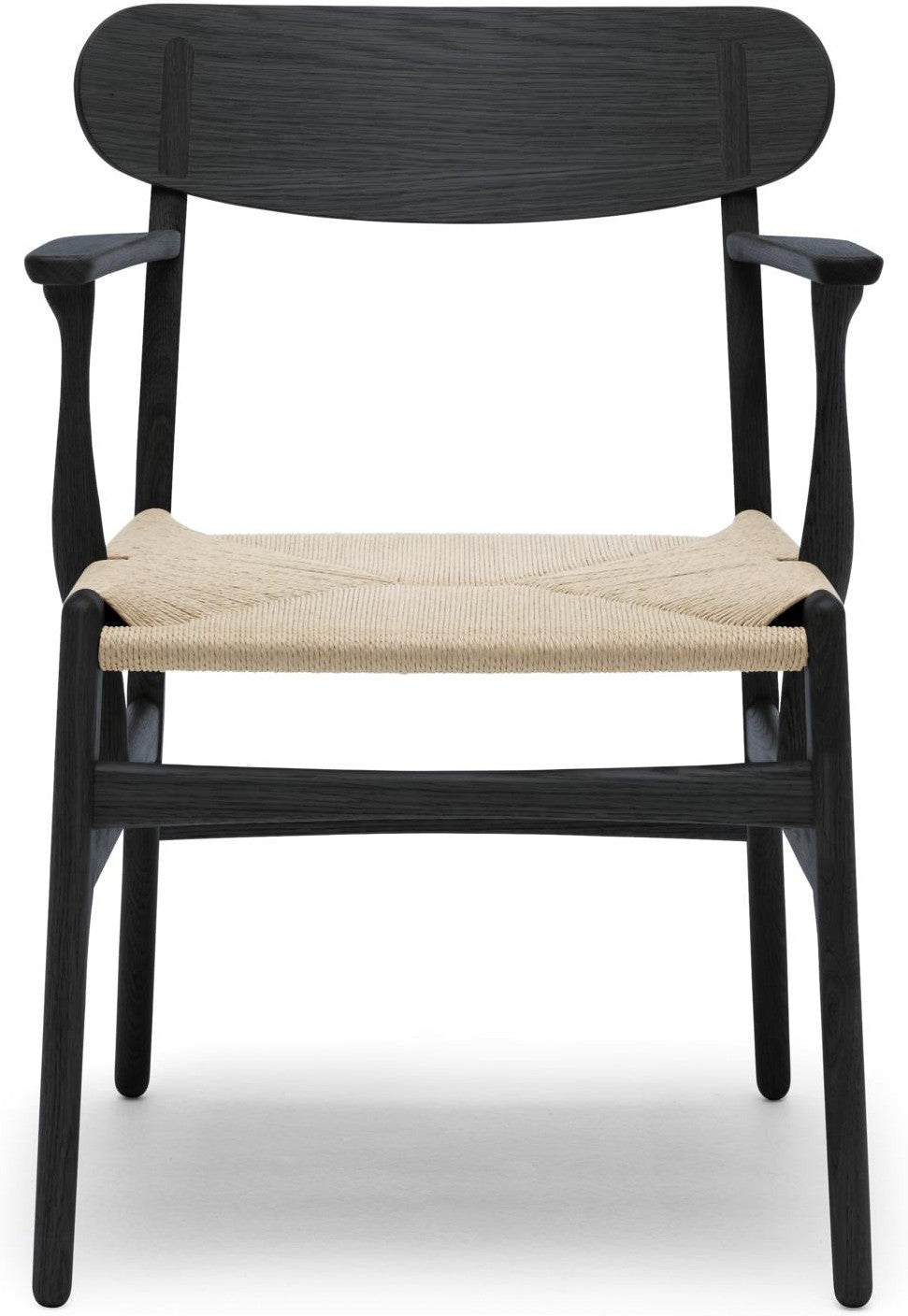 Carl Hansen CH26 Stuhl, farbige Eiche/Naturkabel