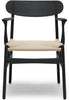 Carl Hansen CH26 Stuhl, farbige Eiche/Naturkabel