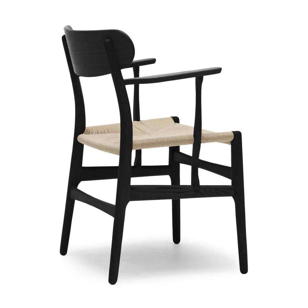 Carl Hansen CH26 Stuhl, farbige Eiche/Naturkabel