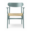 Carl Hansen CH26 Stuhl Eiche, Zinnblau/Natural gewebt