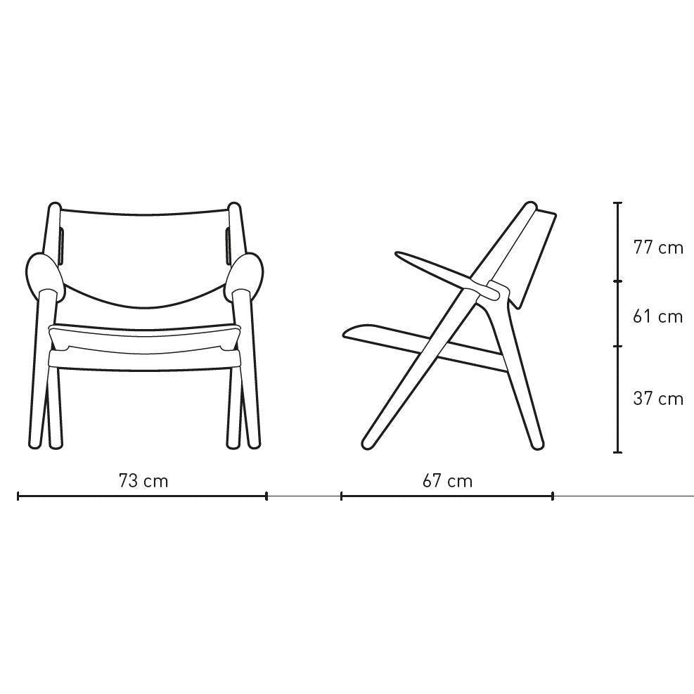 Carl Hansen CH28T lænestol, olieret eg, valnød/naturlig