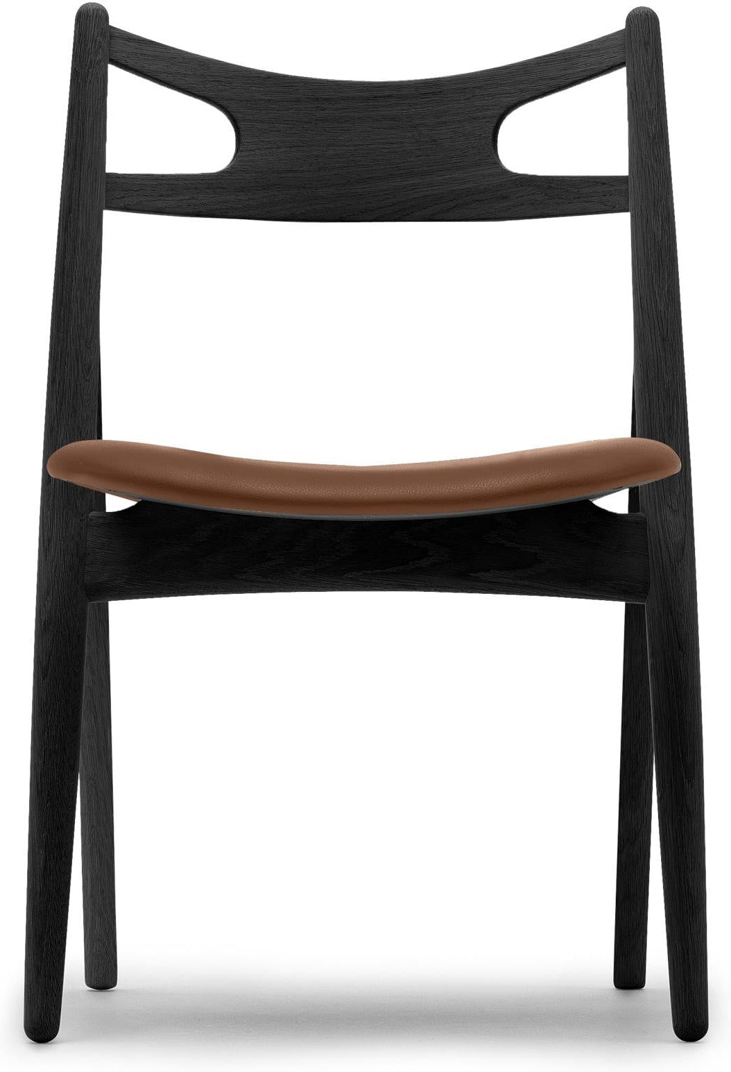 Carl Hansen CH29 P sedia, quercia colorata/cuoio marrone