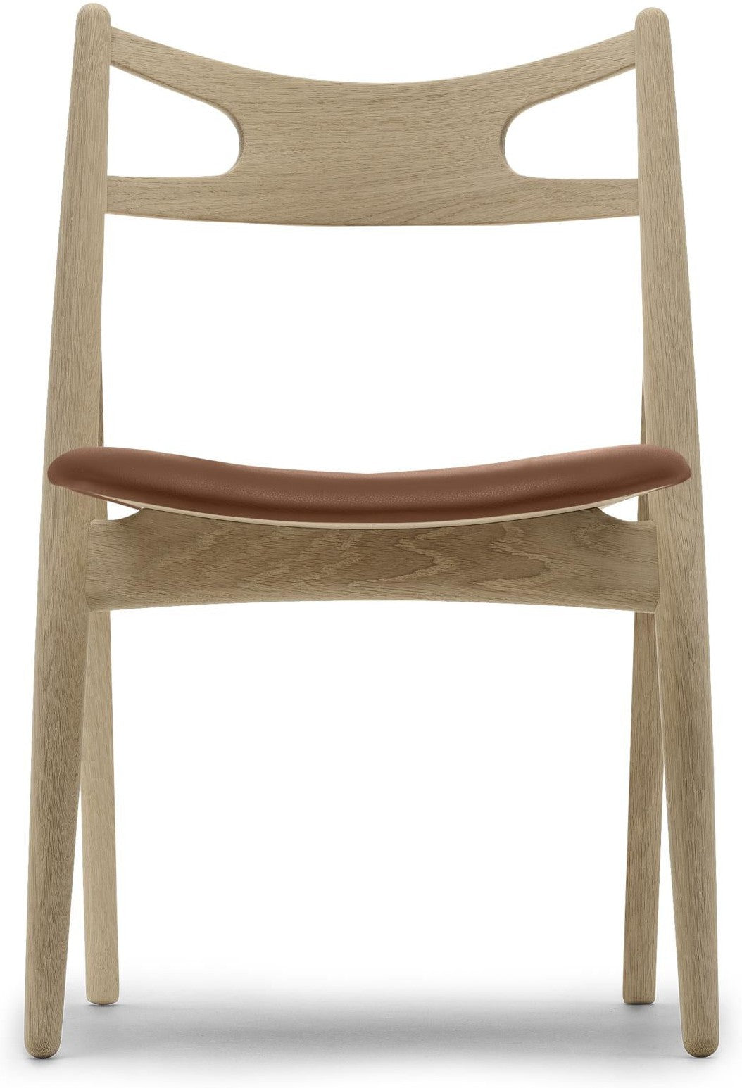 Carl Hansen CH29 P -stoel, Soaped Oak/Brown Leather