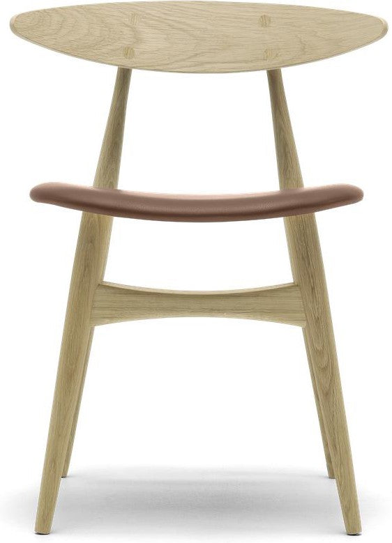 CARL HANSEN CH33 P sedia, quercia oliata/cuoio marrone