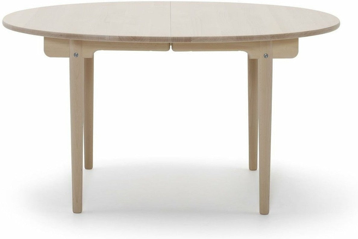 Carl Hansen CH337 eettafel incl. 2 extra borden, witte geoliede eik