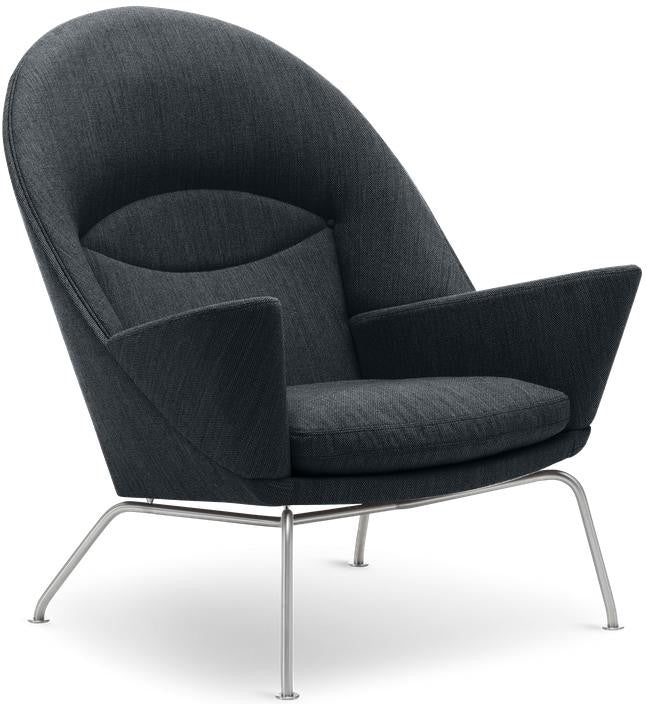 Carl Hansen CH468 Oculus椅子，钢 /深灰色织物