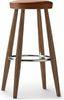 Carl Hansen Ch56 Bar Stool, Oiled Walnut/Brown Leather