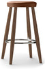 Carl Hansen Tabouret de bar CH58, noyer huilé / cuir marron