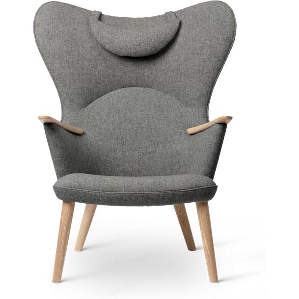 Carl Hansen CH78 Mama Bear Lounge Chair, Oak Soap/Gray Fiord 0151