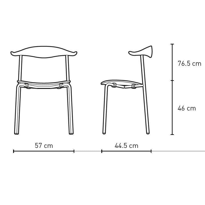 Carl Hansen CH88 P sedia a P, quercia oliata/pelle marrone