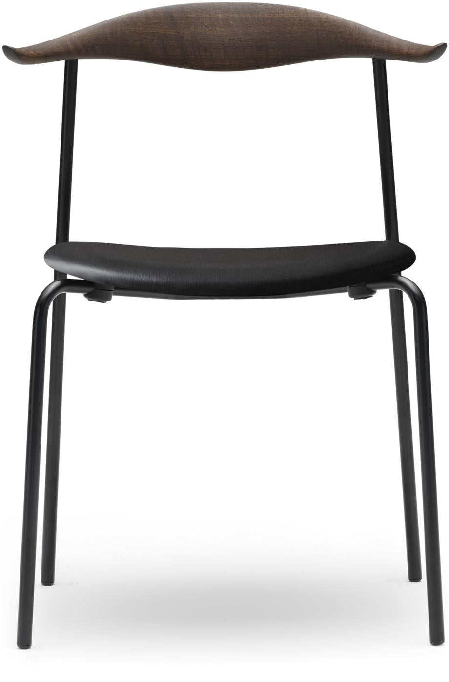 Silla P Carl Hansen Ch88 P, roble ahumado/cuero negro