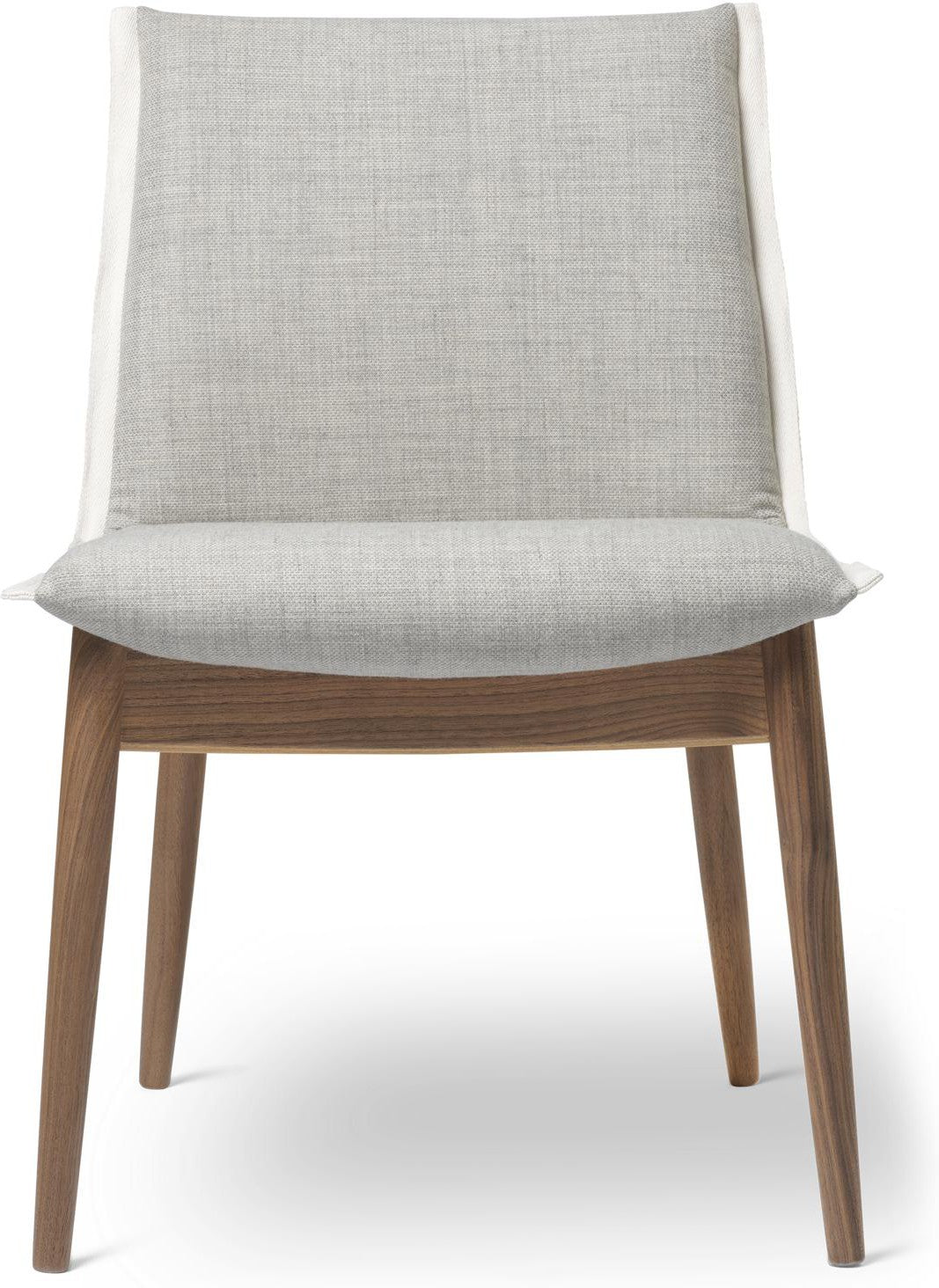 Carl Hansen E004 Embrace stoel, geoliede walnoot, grijze stof