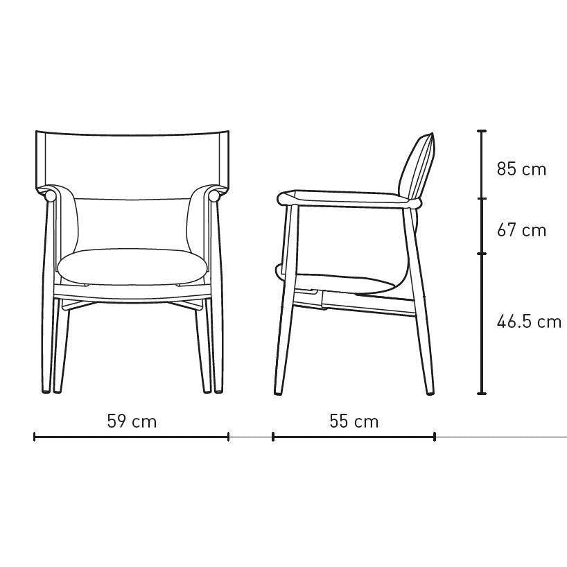 Carl Hansen E005 Embrasser le fauteuil, le chêne huilé / cuir marron