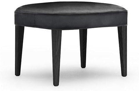 Carl Hansen Fh420 Heritage Footstool, Black Oak/Black Leather