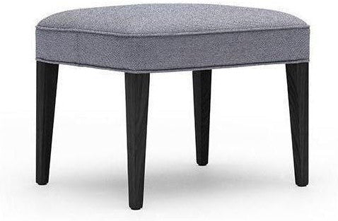 Carl Hansen FH420 Heritage voetenbank, zwarte eiken/lichtgrijze stof