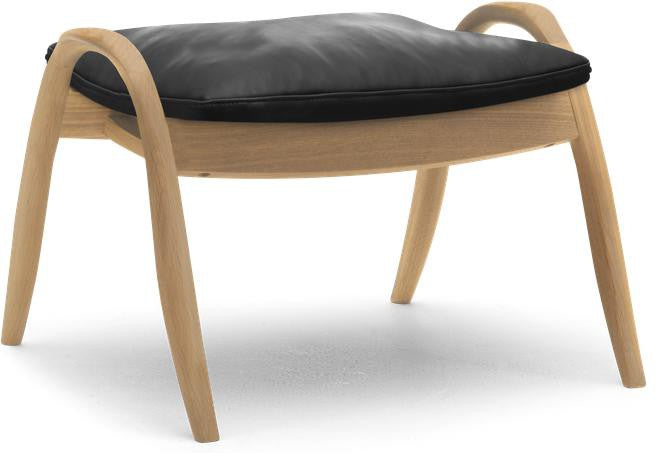 Carl Hansen FH430 Signature fotskammel, oljet eik, svart skinn