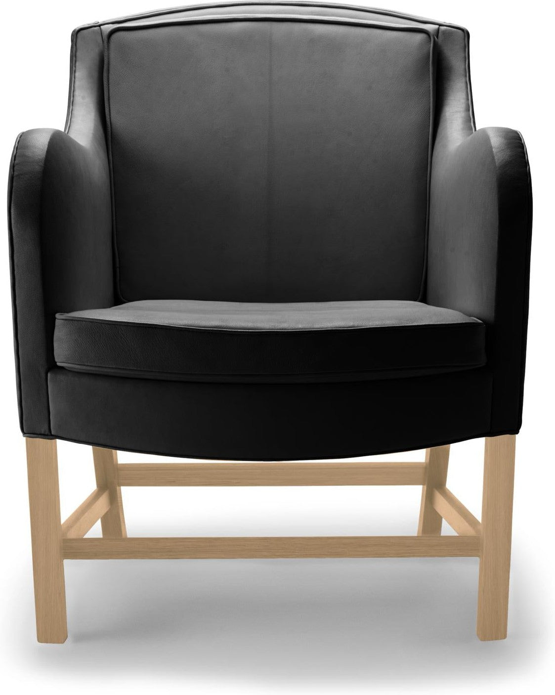 Carl Hansen KK43960 Mix Lounge Chair, oljat ek/svart läder