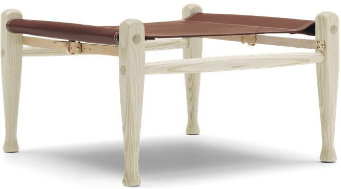 Carl Hansen KK97170 Safari Footstool, geölte Asche/braune Leder