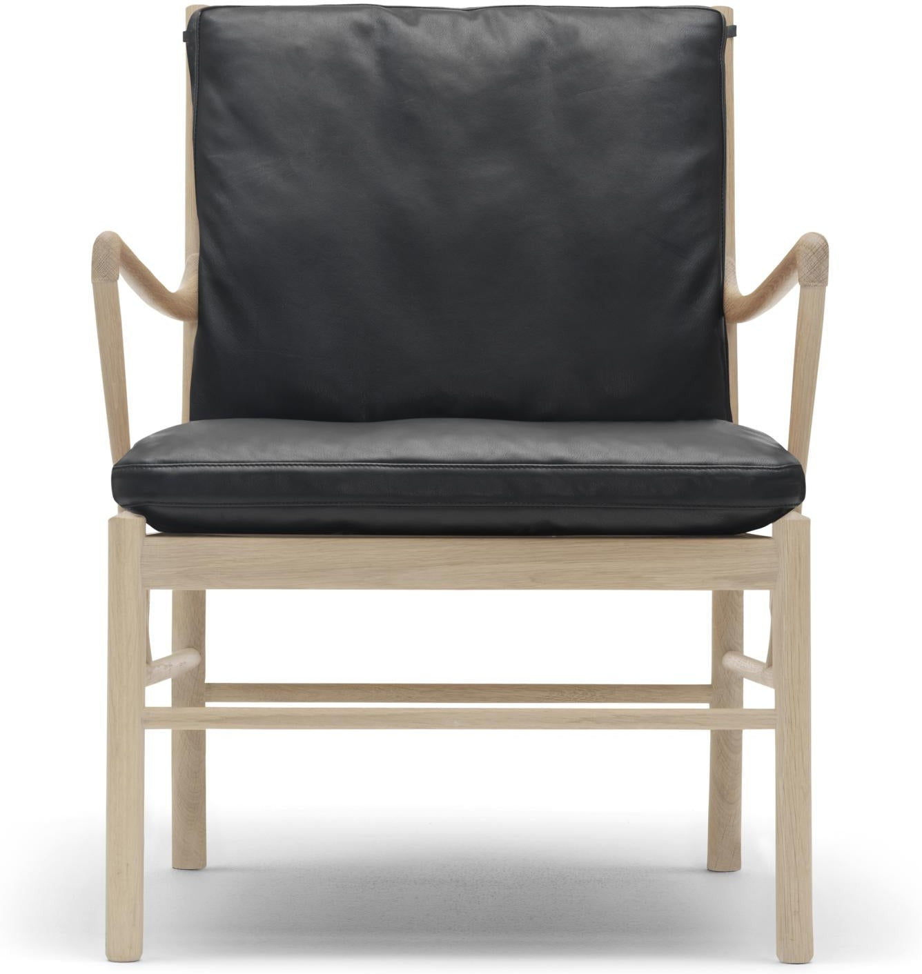 Carl Hansen Ow149 Colonial Chair, White Oil Oak/Black Leather