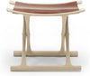 Carl Hansen Tabouret égyptien OW2000, chêne savonned / cuir naturel