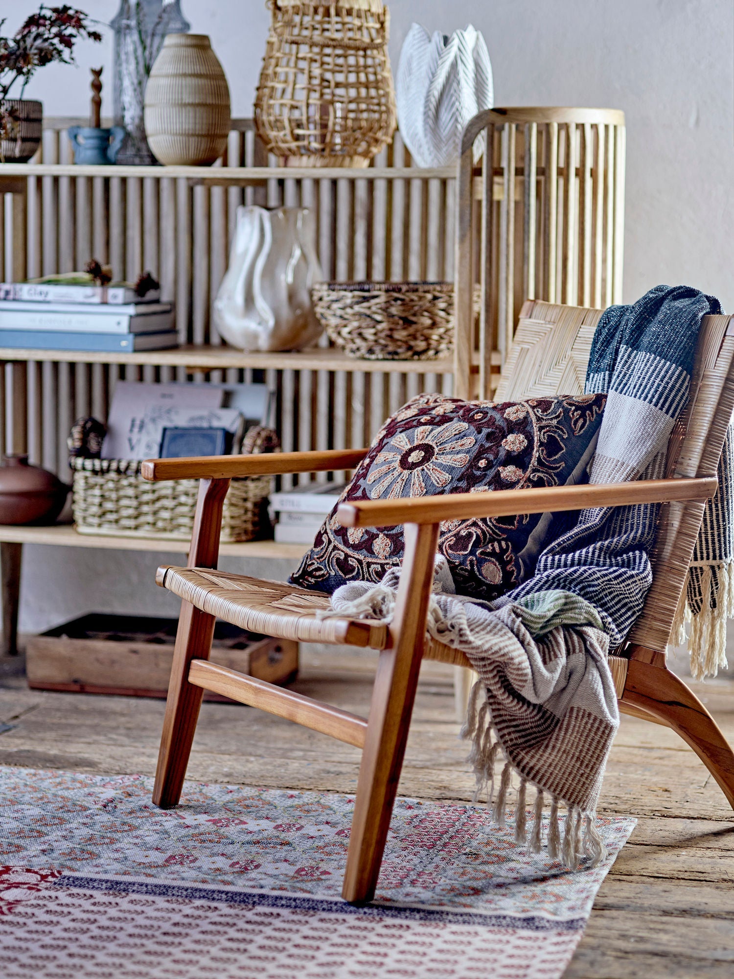 Creative Collection Mills Lounge椅子，Brown，Rattan