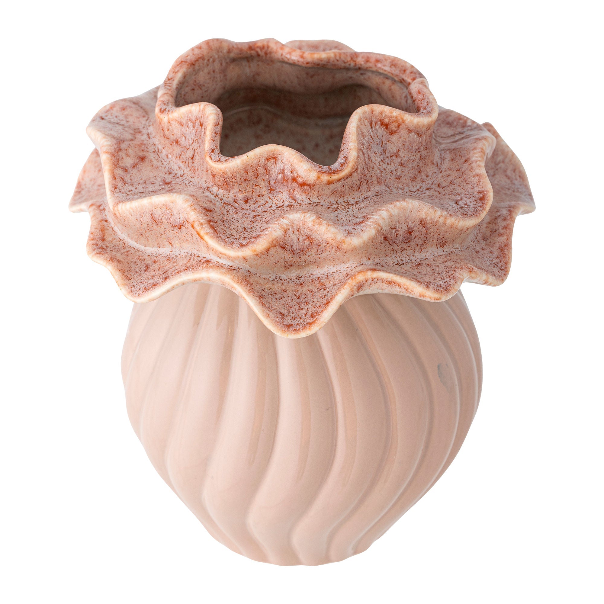 Bloomingville Petalia Vase, Rose, Steingware