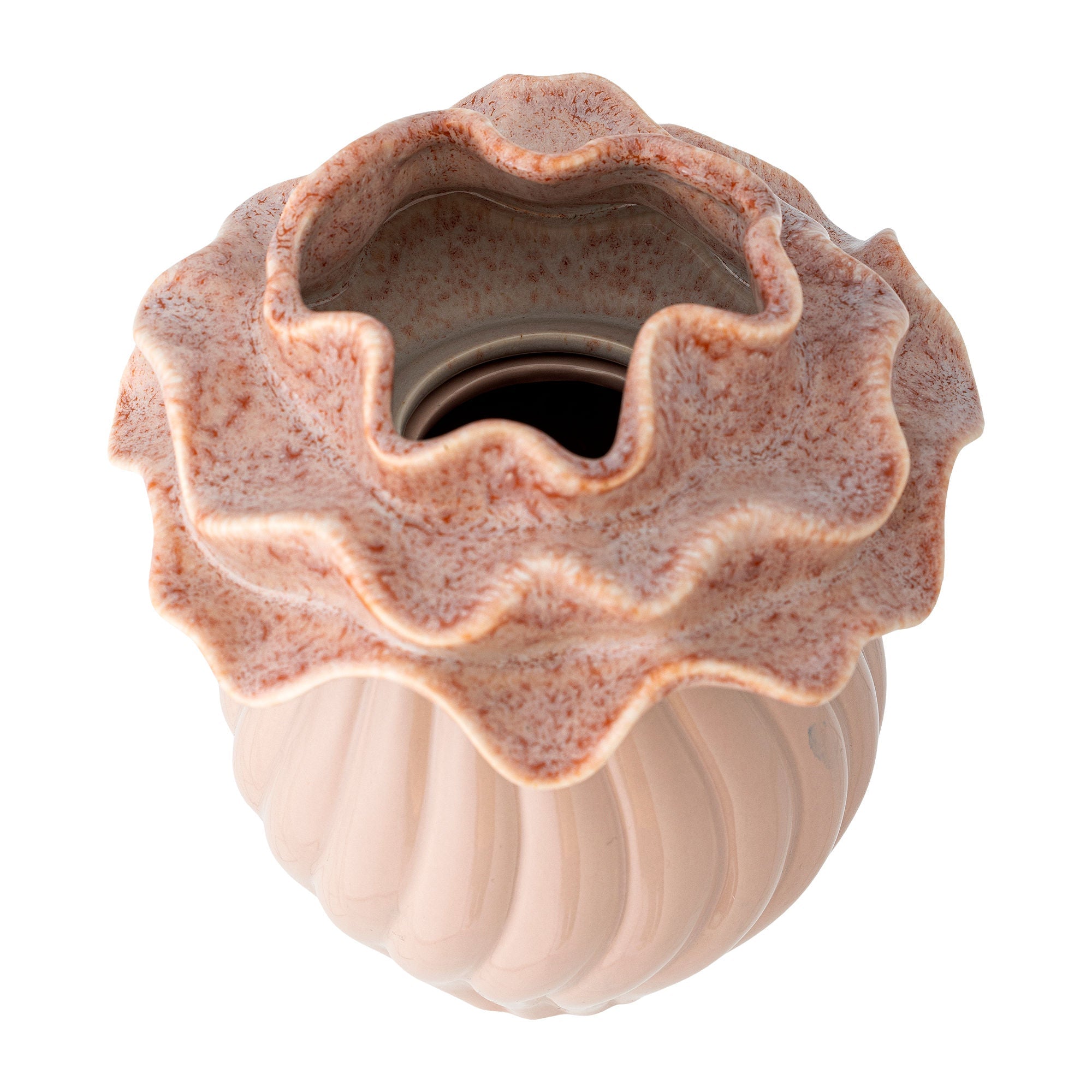 Bloomingville Petalia Vase, Rose, Stoneware