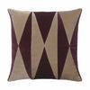 Christina Lundsteen Anneli Velvet Pillow, Aubergine/Taupe