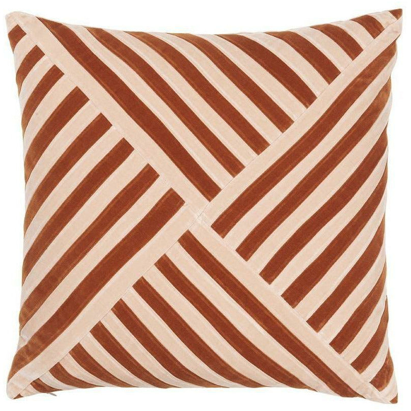 Almohada de terciopelo de Lily de Christina Lundsteen, yeso/naranja quemada