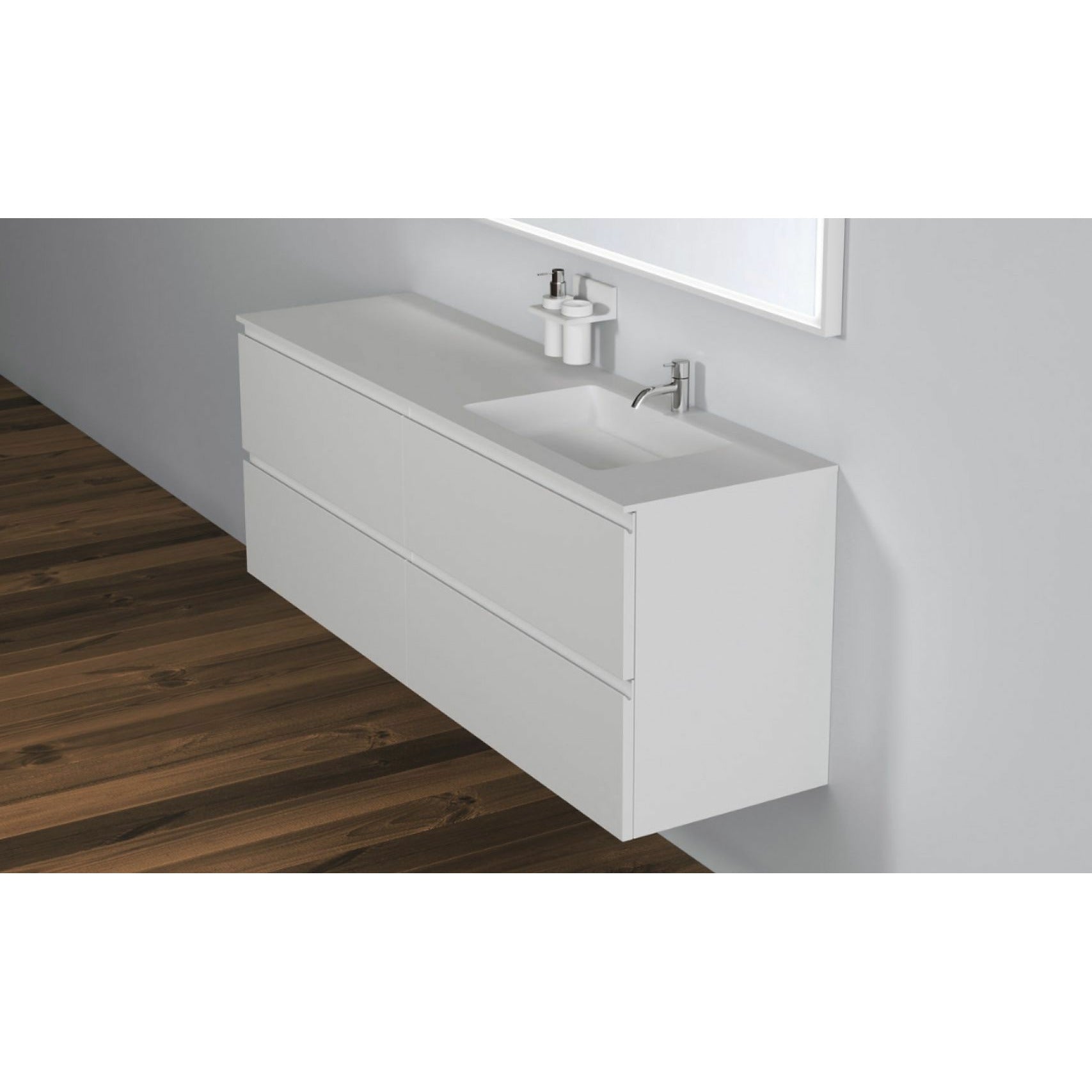 [product_category]-Copenhagen Bath Malmö Cabinet With Right Romsø Sink, L160 Cm-Copenhagen Bath-5700300102118-30010211-COP-3