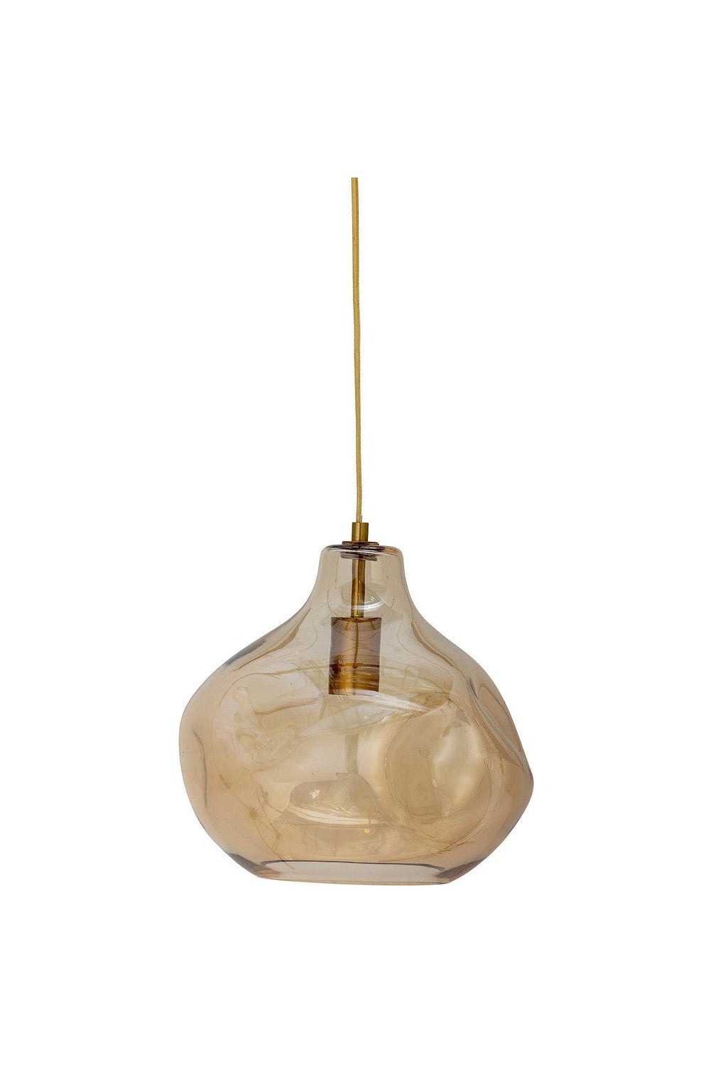 Creatieve collectie Azizi hanglamp, bruin, glas