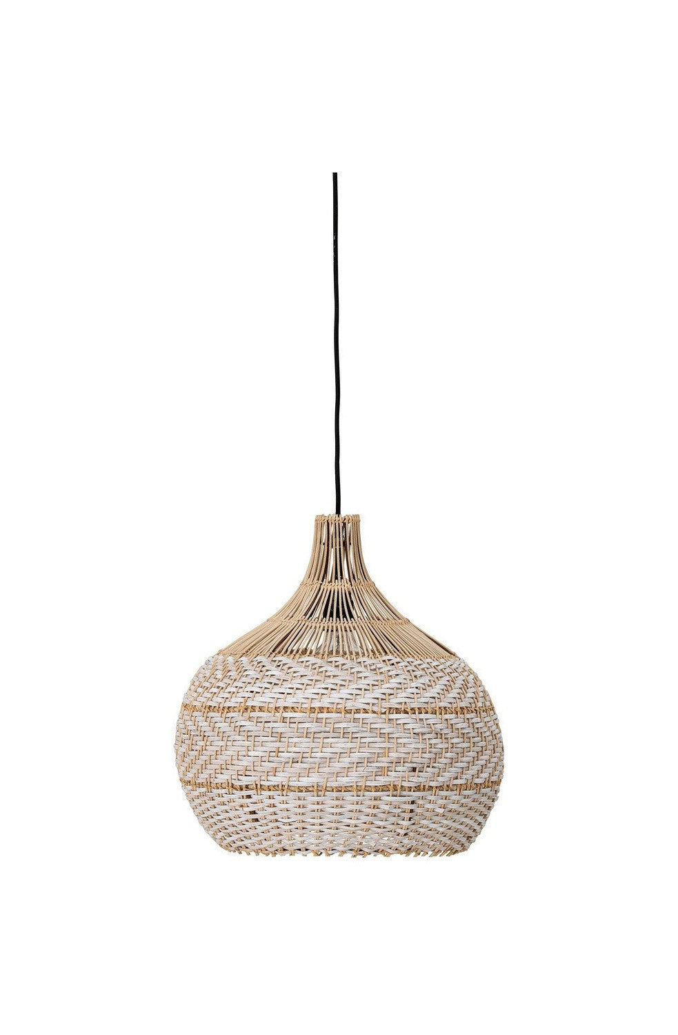 Collezione creativa lampada a ciondolo Christa, bianco, canna