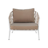 Collection créative Cia Lounge Chair, blanc, métal