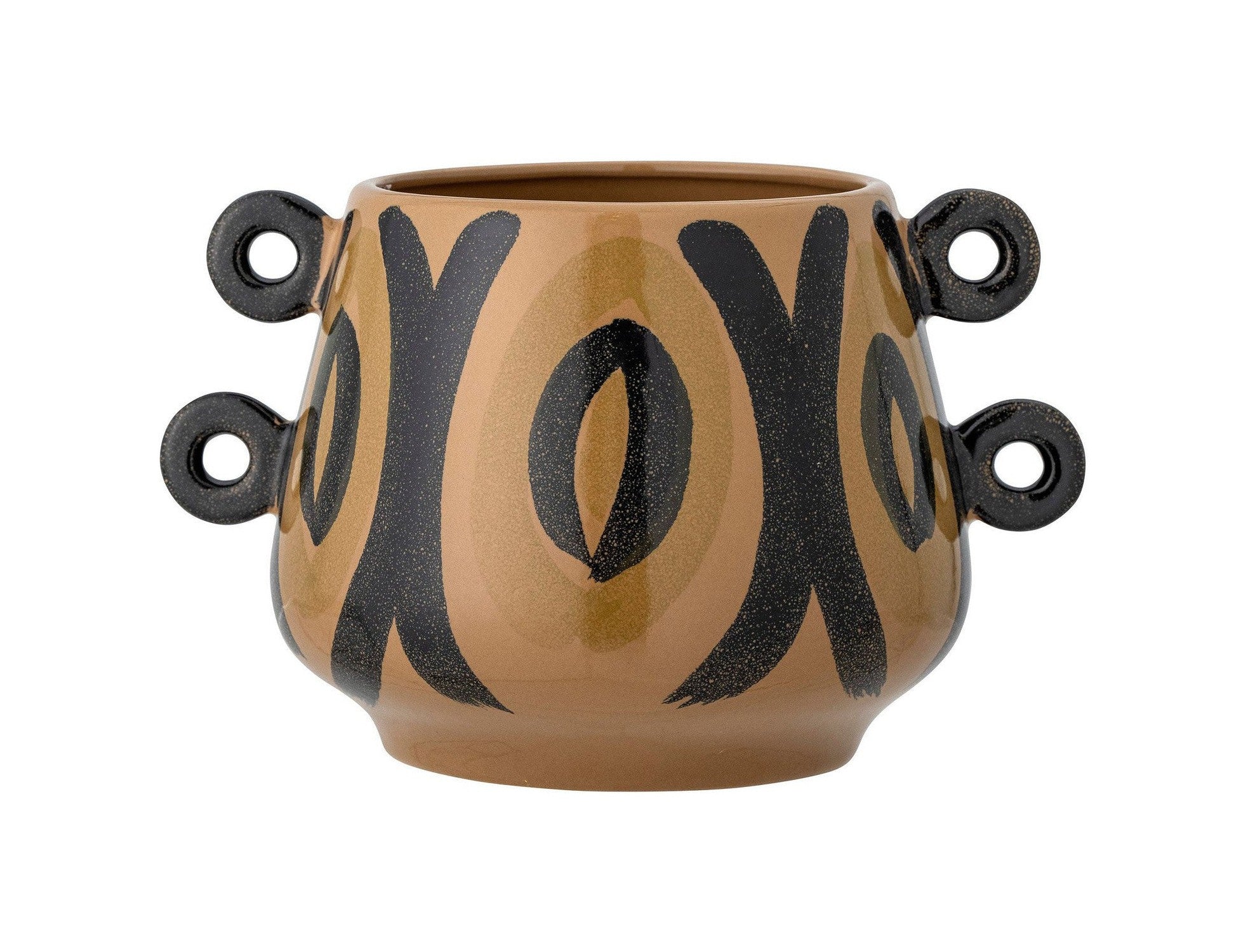 Creatieve collectie Hayan Flowerpot, bruin, steengoed