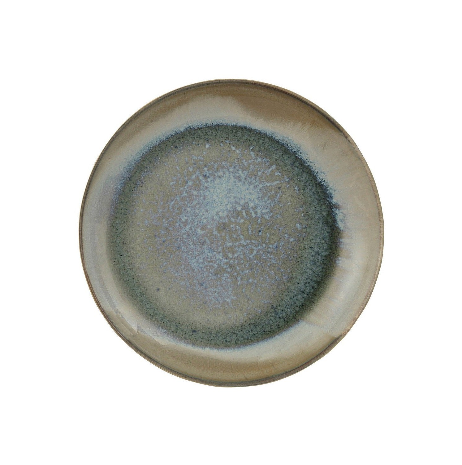 创意收集Heather Serving Plate，绿色，stoneware