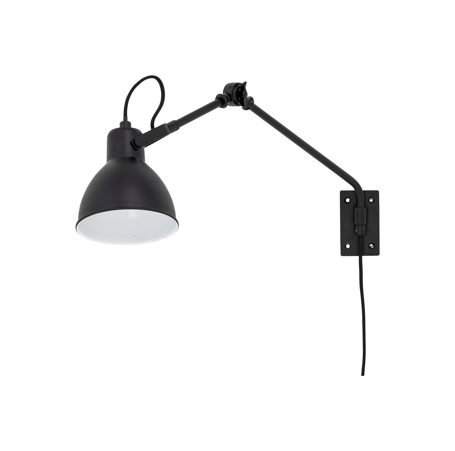 Lámpara de pared de colección creativa, negro, metal