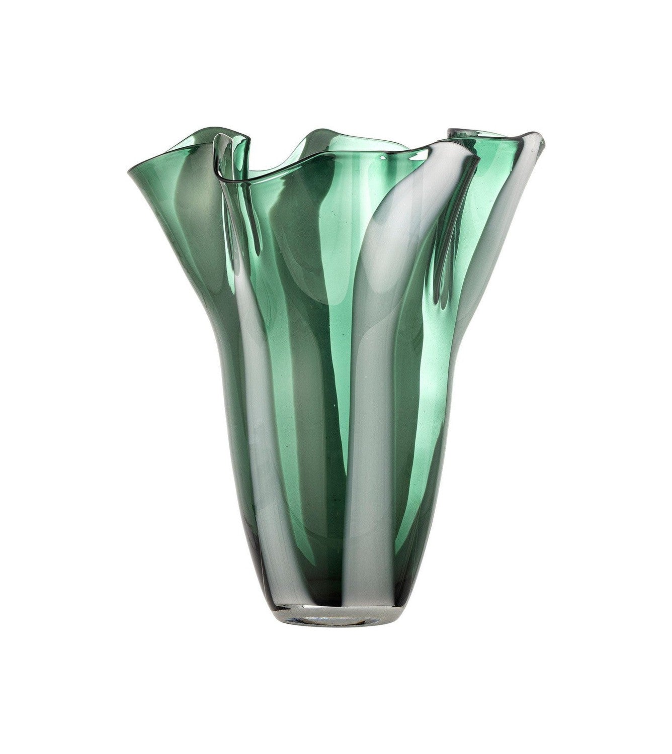 Kreative Sammlung Lettice Vase, Grün, Glas