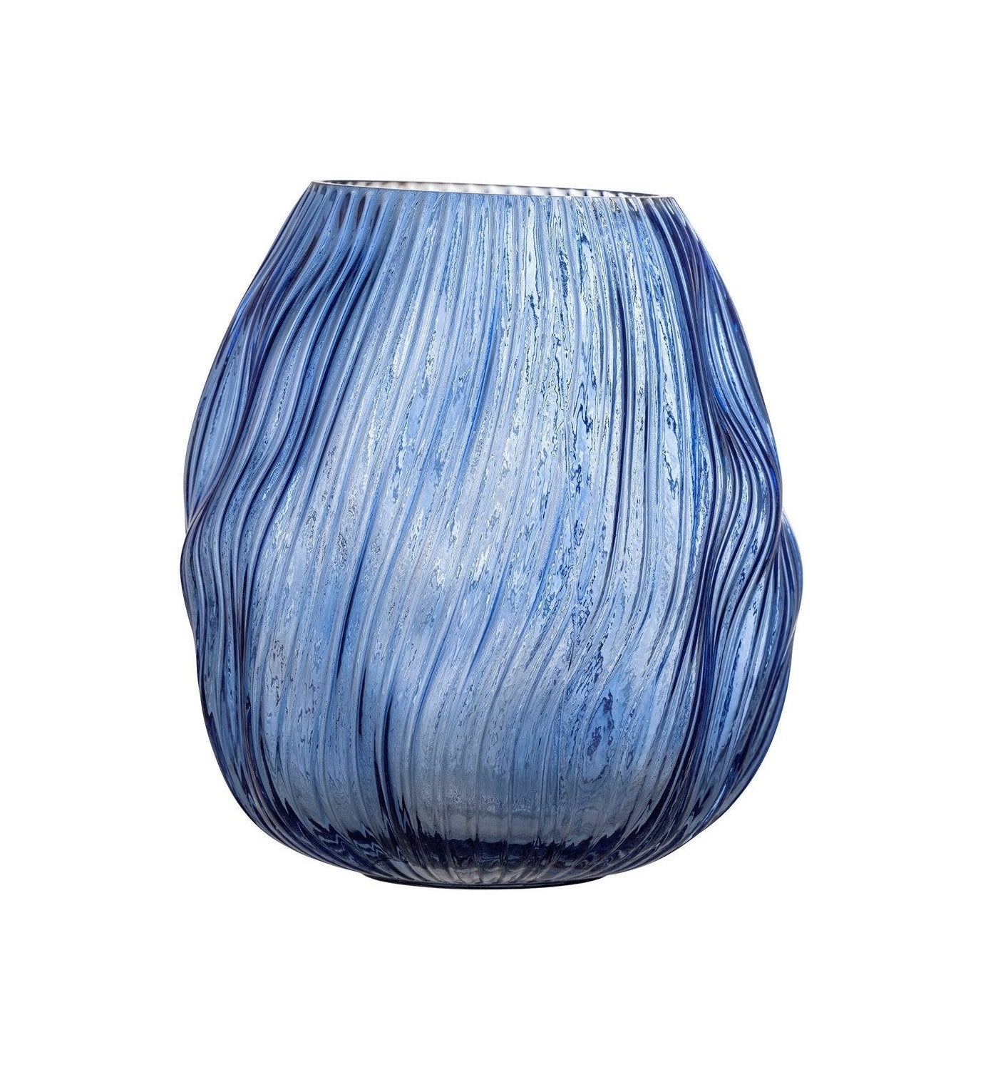 Kreative Kollektion Leyla Vase, Blau, Glas