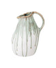 Creative Collection Link Deco Vase, Green, StoneWare