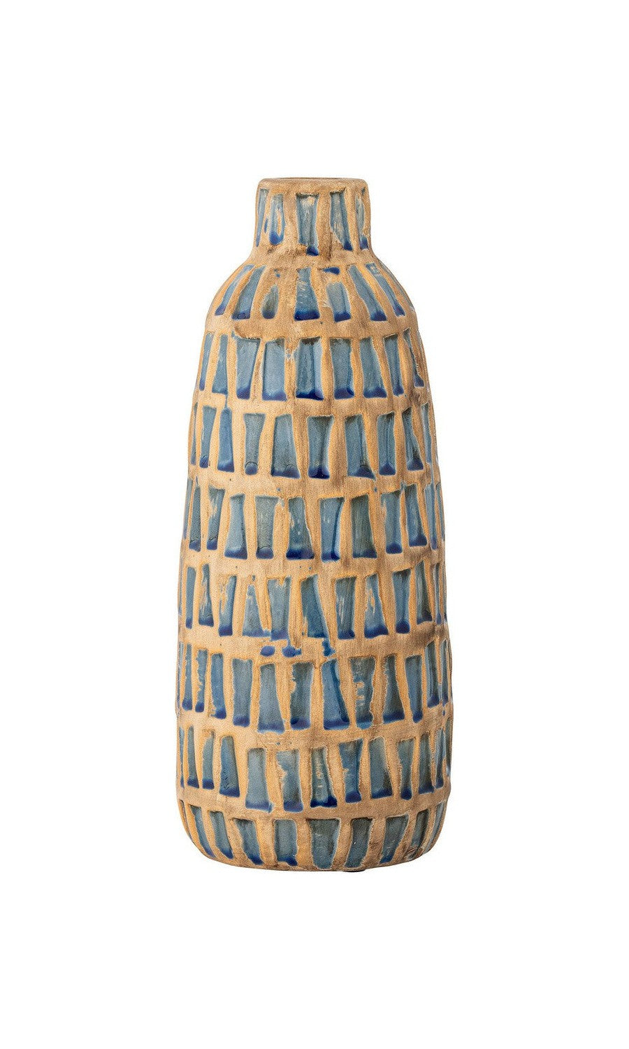 Kreative Kollektion Mayann Deco Vase, Blue, Terrakotta