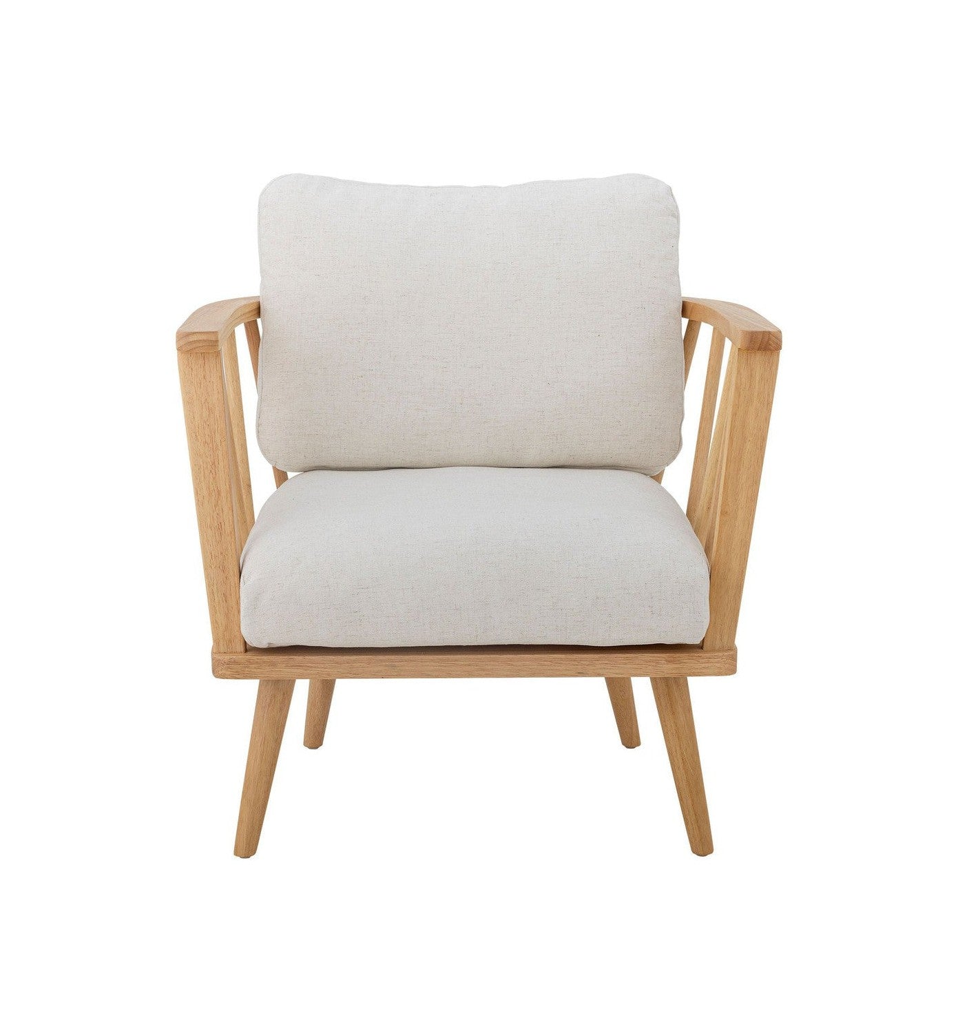 Kreative Sammlung Millor Lounge Chair, Nature, Rubberwood