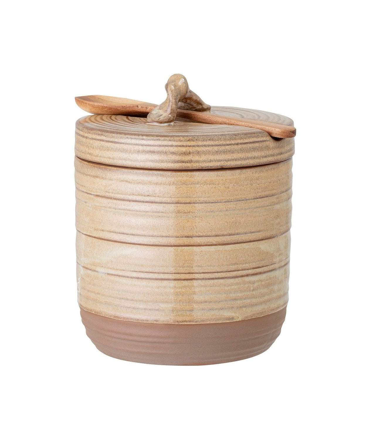 Creatieve collectie Moss Jar met deksel en lepel, natuur, steengoed