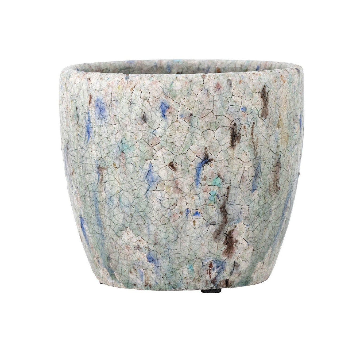 Creatieve collectie Niin Deco Flowerpot, Blue, Terracotta