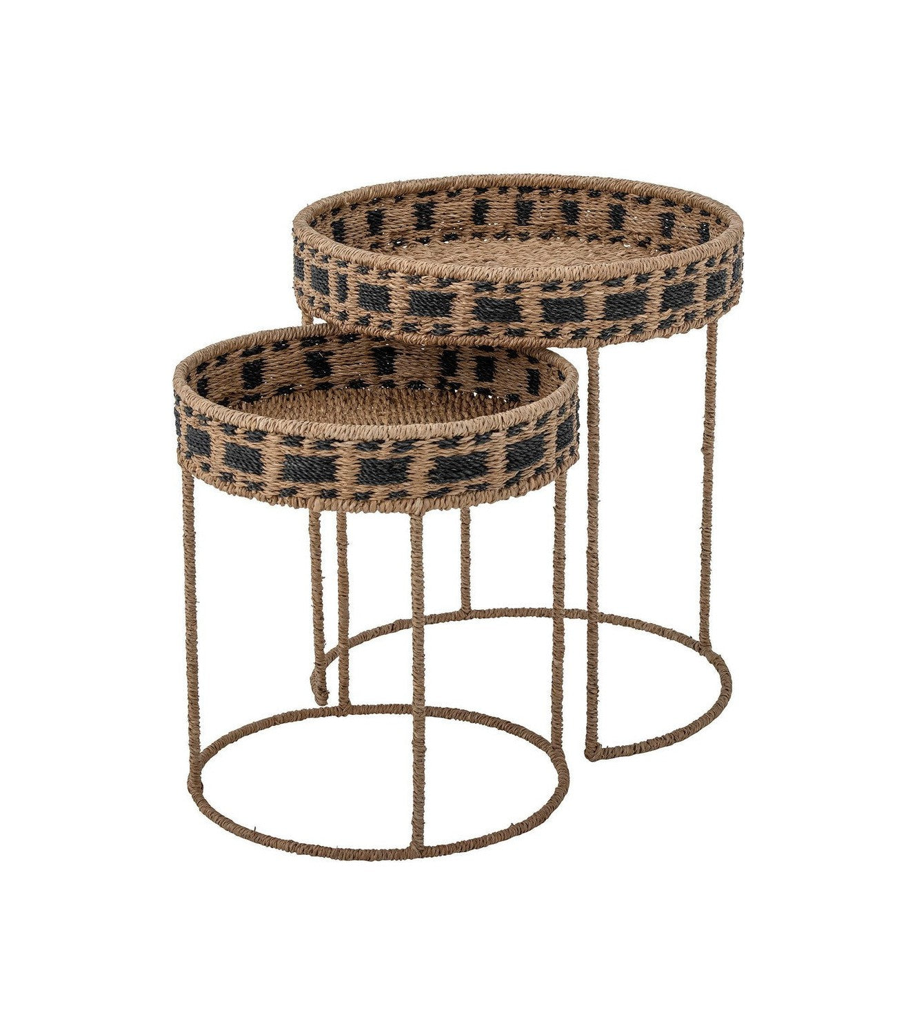 Creative Collection Nore Tray Table, Brown, Bankuan Grass