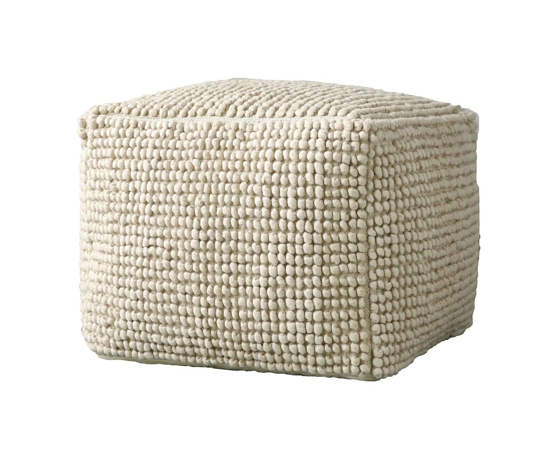 Creatieve collectie Suna Pouf, Nature, Wool